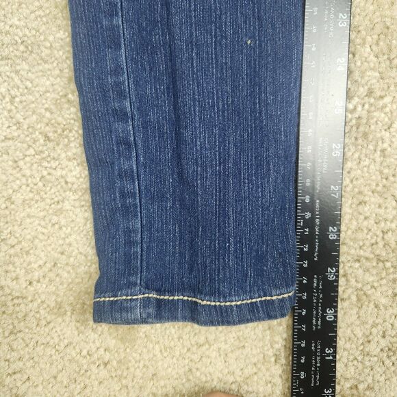 V17 Women's Size 3 4 Blue Skinny Dark Wash Cotton Blend Stretch Denim Jeans A697 - Picture 8 of 10
